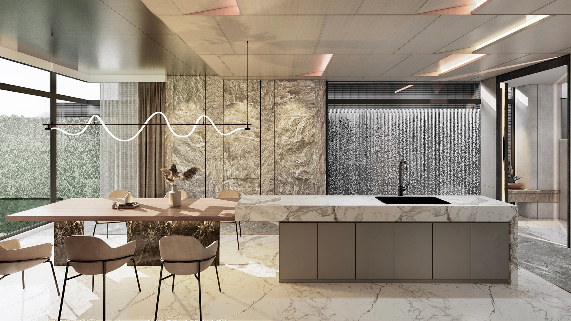 別墅室內設計｜山水共色，透天別墅設計案-10