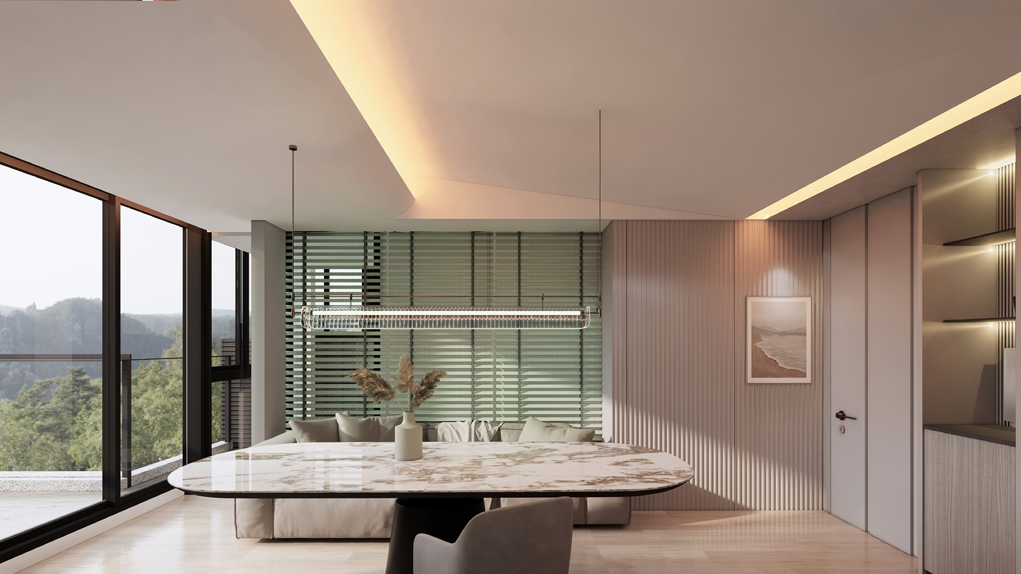 別墅室內設計｜山水共色，透天別墅設計案-7